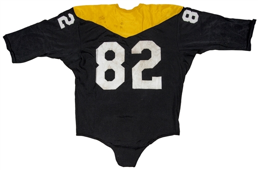 1966-67 John Hilton Game Used Pittsburgh Steelers Black Home Jersey (Team COA)